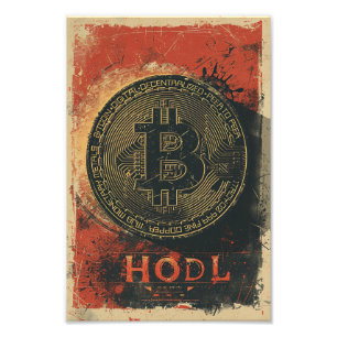 Washed Bitcoin hodl crypto blockchain Fotodruck