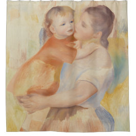 Washerwoman and Child (1886) Pierre-Auguste Renoir Duschvorhang