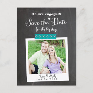 Washi nahm Save the Date Postkarte auf