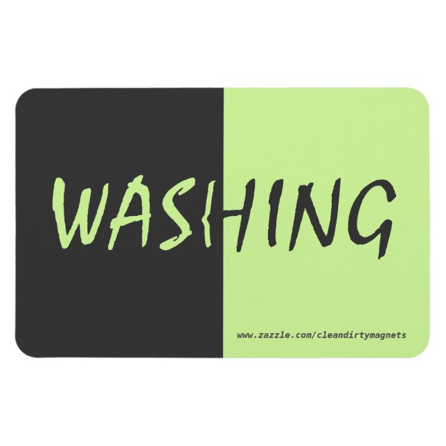 Washing - Dunkelgrau - w/Website-Adresse 4x6 Magnet (Horizontal)