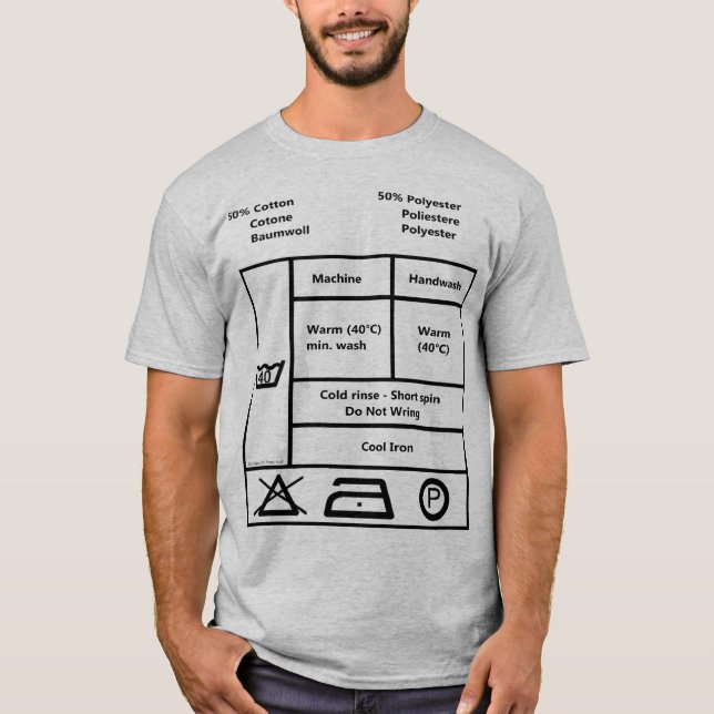Washing label T-Shirt (Vorderseite)