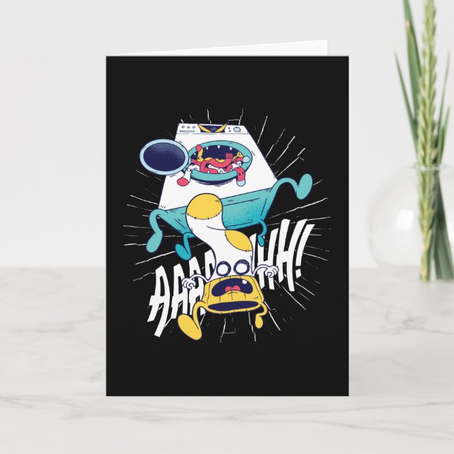Washing Machine Monster Karte (Vorderseite)