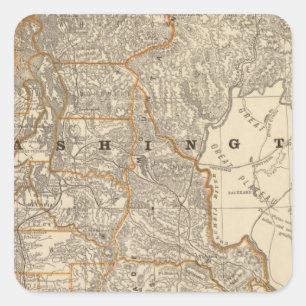 Washington 2 quadratischer aufkleber