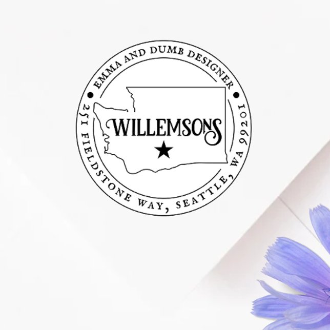 Washington Address Briefmarke Permastempel (Von Creator hochgeladen)