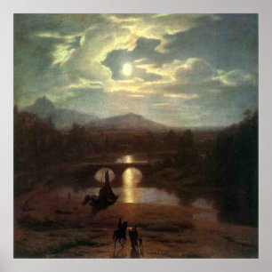 Washington Allston / Moonlit Landscape, 1809 Poster