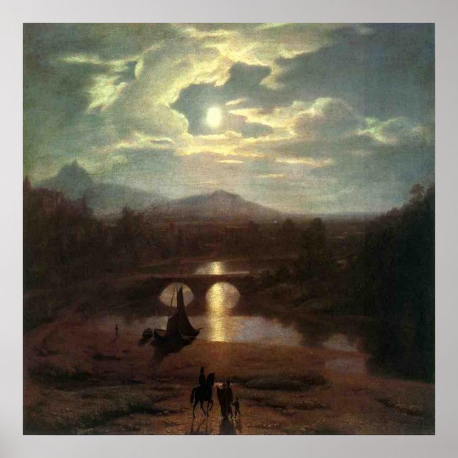 Washington Allston / Moonlit Landscape, 1809 Poster (Vorne)
