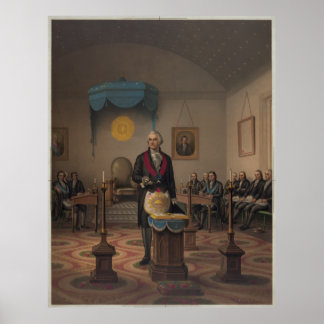 Washington als Master Mason [1870] Poster