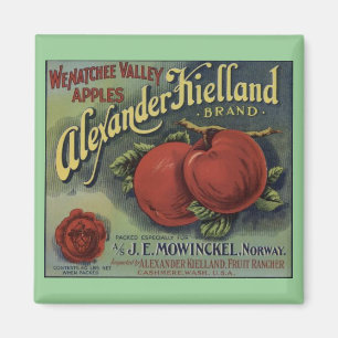 Washington-Äpfel-Kistenetikett-Magnet Magnet