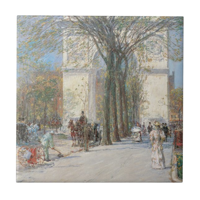 Washington Arch, Frühling von Frederick Childe Has Fliese (Vorderseite)