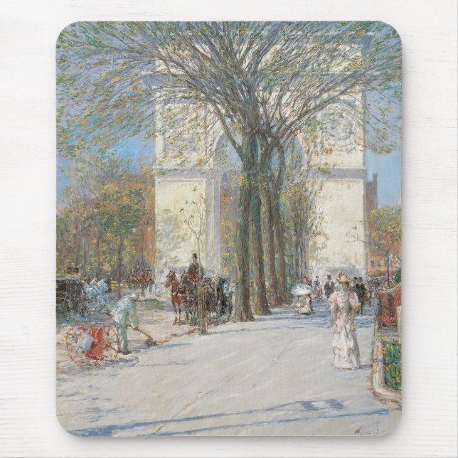 Washington Arch, Frühling von Frederick Childe Has Mousepad (Vorne)