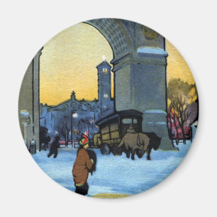 Washington Arch im Winter Twilight Magnet