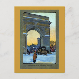 Washington Arch im Winter Twilight Postkarte