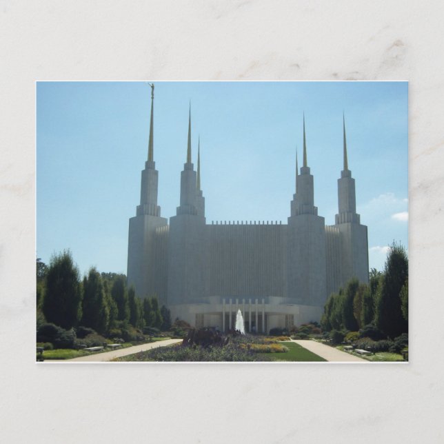 Washington Area Mormon Temple Postkarte (Vorderseite)