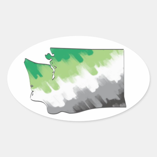 Washington Aro Pride Sticker (Vorderseite)