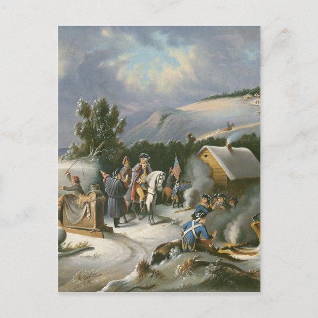 Washington at Valley Forge Postkarte (Vorderseite)