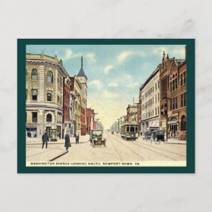 Washington Ave., Newport News, VA 1920 Vintag Postkarte