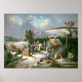 Washington bei Valley Forge Fine Art Poster