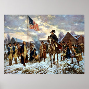 Washington bei Valley Forge Poster