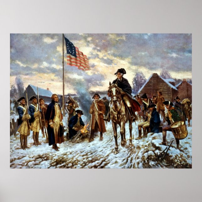 Washington bei Valley Forge Poster (Vorne)