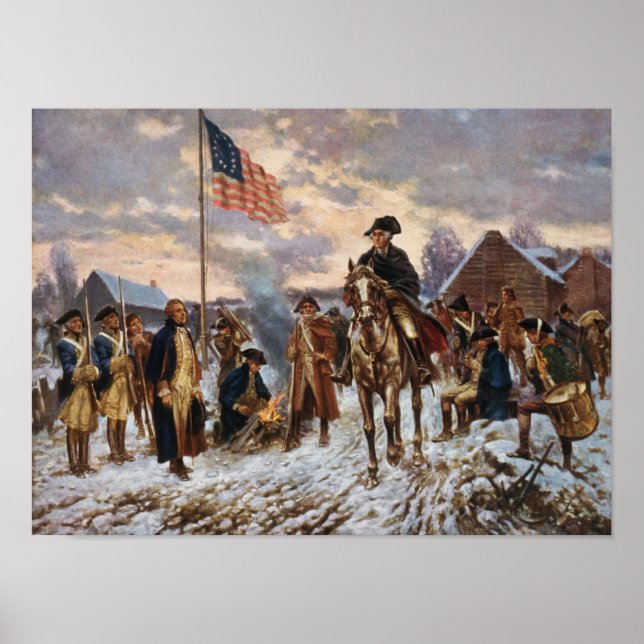 Washington bei Valley Forge Poster (Vorne)