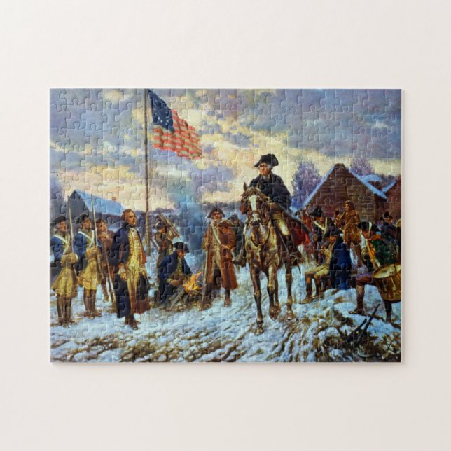 Washington bei Valley Forge Puzzle (Horizontal)