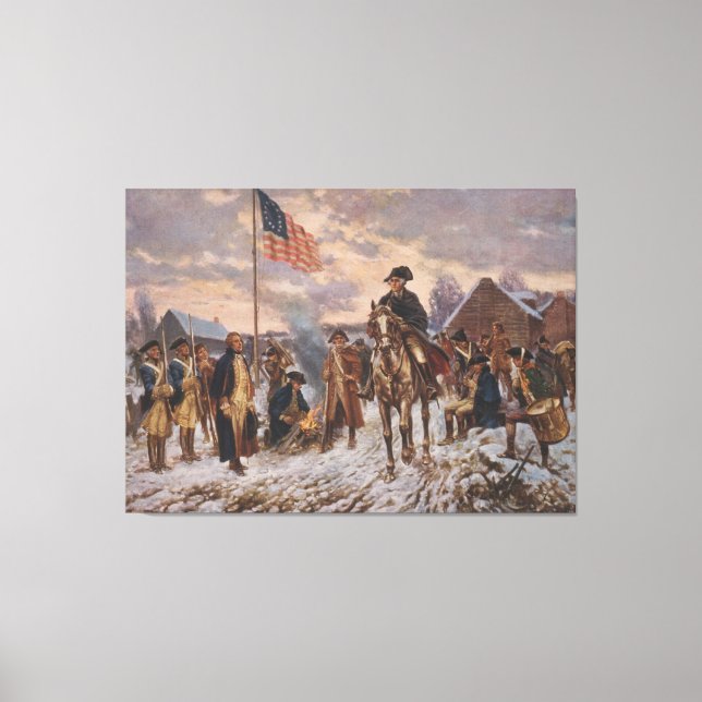 Washington bei Valley Forge von Edward Percy Moran Leinwanddruck (Vorderseite)