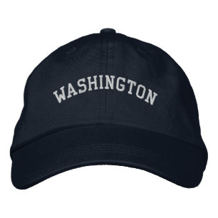 Washington bestickt Basic Cap Navy Blue Bestickte Kappe