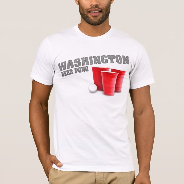 Washington-Bier Pong T - Shirt (Vorderseite)