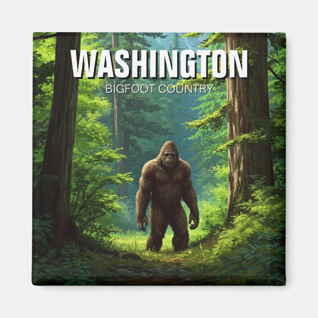 Washington Bigfoot Magnet (Vorne)
