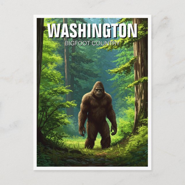 Washington Bigfoot Postkarte (Vorderseite)