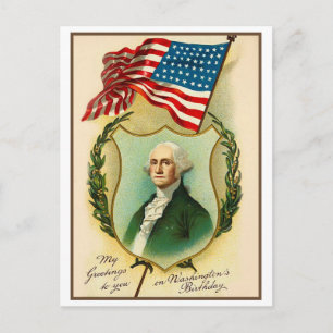 Washington Birthday Greeting Postkarte
