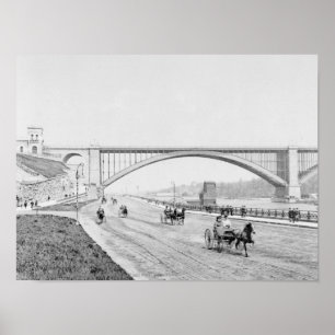 Washington Bridge und das Speedway-Foto Poster