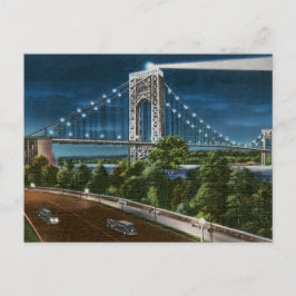 Washington Bridge und Hudson River Postkarte