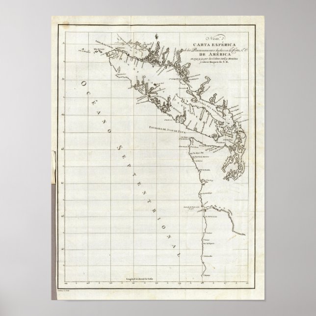 Washington, British Columbia, Vancouver Map Poster (Vorne)