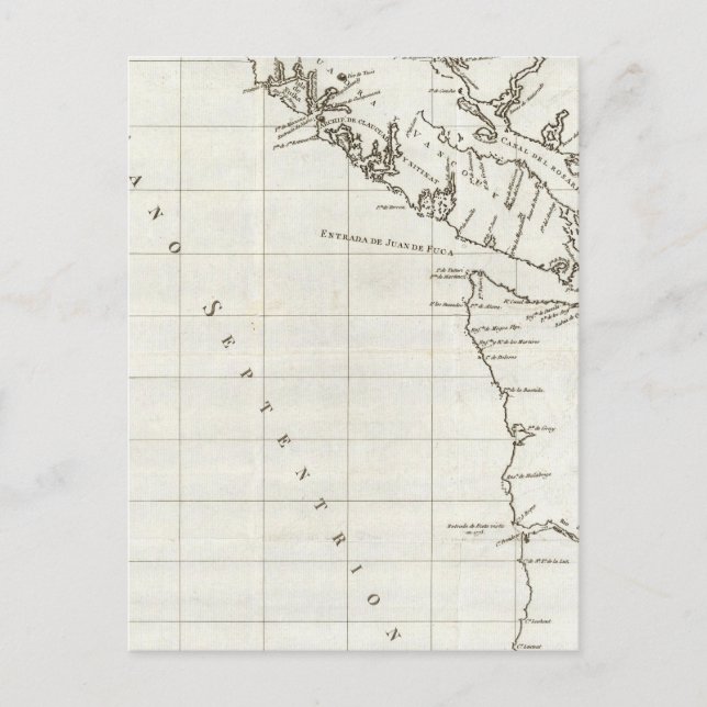 Washington, British Columbia, Vancouver Map Postkarte (Vorderseite)