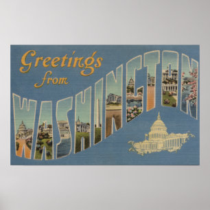 Washington (Bundesstaat) - Große Briefszenen 4 Poster