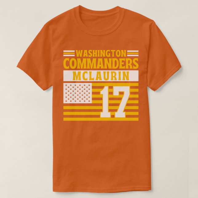 Washington Commanders McLaurin 17 American Flag T T-Shirt (Design vorne)