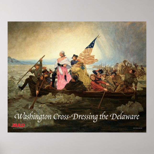 Washington Cross-Dressing the Delaware Poster (Vorne)