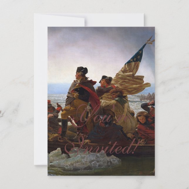 Washington Crossing Delaware Art Einladung (Vorderseite)
