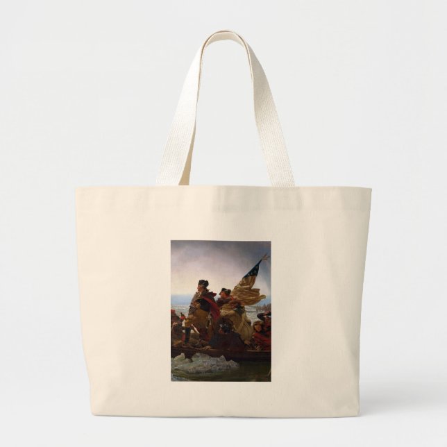 Washington Crossing Delaware Art Jumbo Stoffbeutel (Vorne)