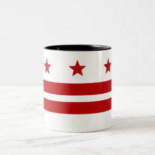 Washington D.C. city flag Zweifarbige Tasse