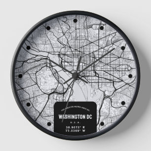 Washington, D.C. City Map Uhr