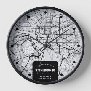Washington, D.C. City Map Uhr