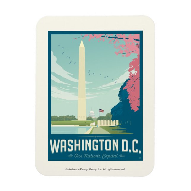 Washington, D.C. - Die Hauptstadt unserer Nation Magnet (Vertikal)
