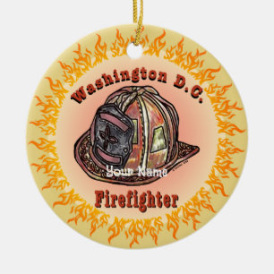Washington D.C. Feuerwehrschmuck Keramik Ornament
