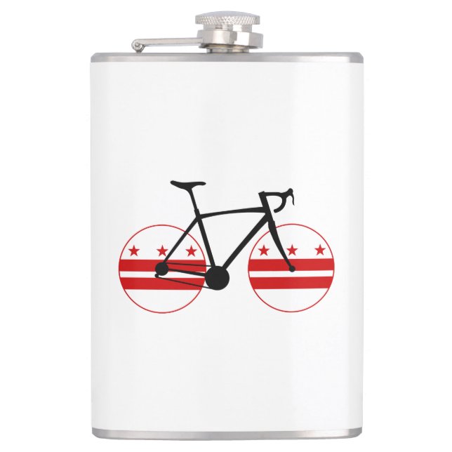 Washington D.C. Flag Cycling Flachmann (Vorderseite)