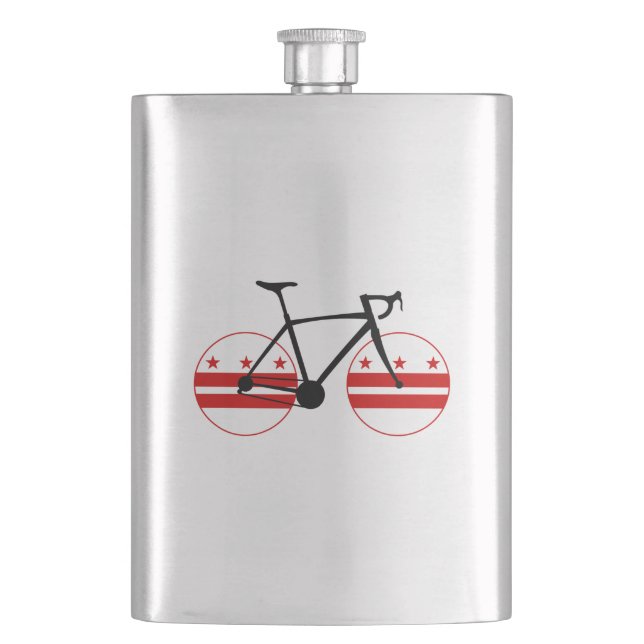 Washington D.C. Flag Cycling Flachmann (Vorderseite)