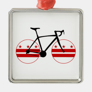 Washington D.C. Flag Cycling Ornament Aus Metall