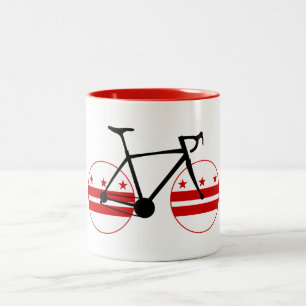 Washington D.C. Flag Cycling Zweifarbige Tasse