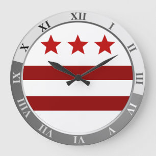 Washington D.C. Flag Große Uhr